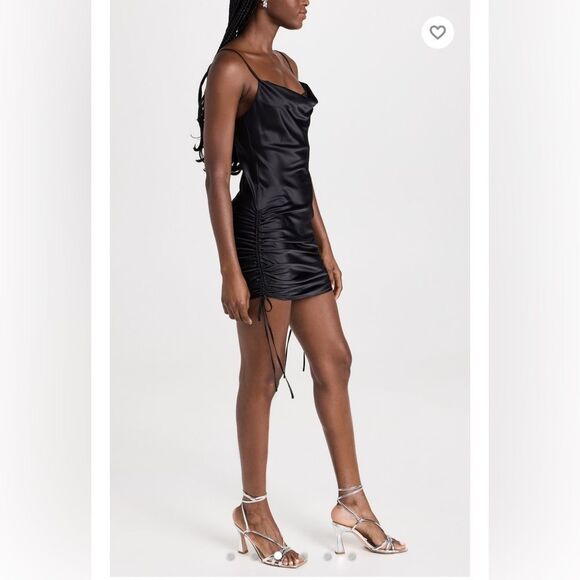 NWOT 395.00 Night Night by Jonathan SimkhaiAnya Ruched Slip Dress Medium - Picture 3 of 5